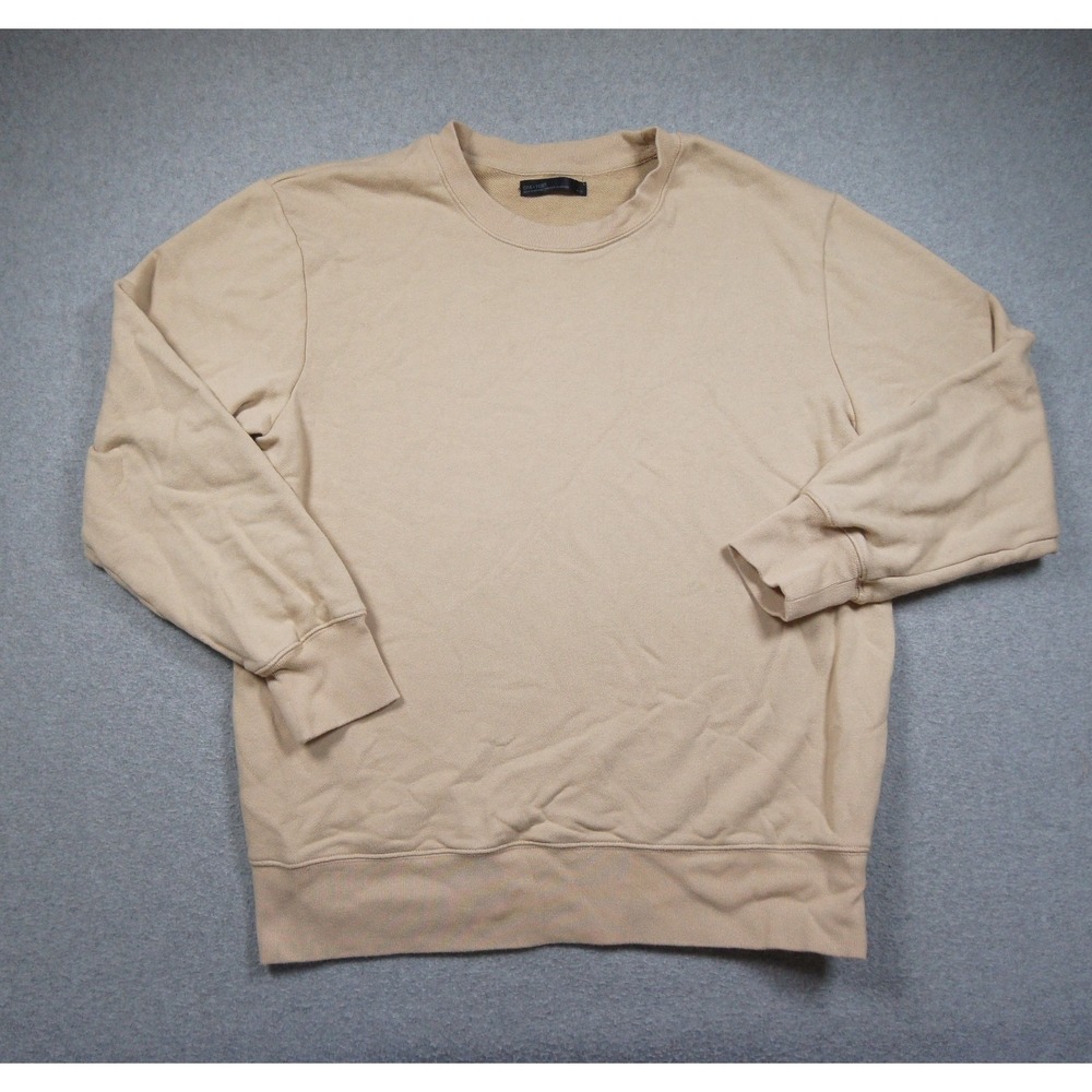 Oak + Fort Sweatshirt Womens XS Oversized Beige Crewneck Pullover Casual Adult